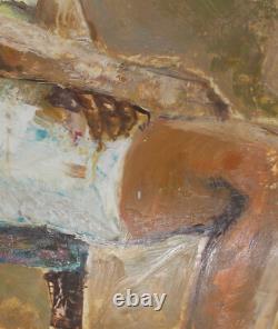 Tableau ancien original huile portrait de femme