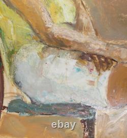 Tableau ancien original huile portrait de femme