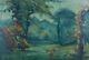 Tableau ancien paysage impressionniste Parc Marthe Lucas les Andelys sv Lebasque