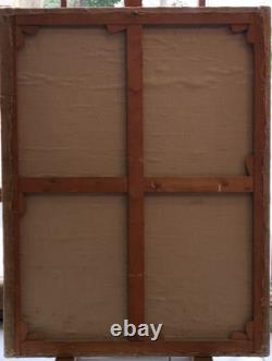 Tableau ancien paysage méditerranéen baigneuses Italie Marius Avy Marseille