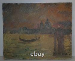 Tableau ancien peinture huile de Venise Pierre Gogois (signé)