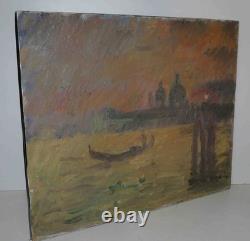 Tableau ancien peinture huile de Venise Pierre Gogois (signé)