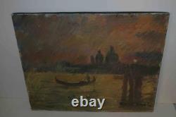 Tableau ancien peinture huile de Venise Pierre Gogois (signé)