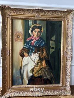 Tableau ancien peinture huile sur toile