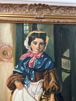 Tableau ancien peinture huile sur toile