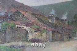 Tableau ancien pointilliste impressionniste Henri Marre Montauban Collioure