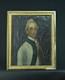 Tableau ancien portrait d'homme de qualité Louis XVI costume cadre bois doré HST