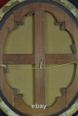 Tableau ancien portrait de Dame de Qualité costume Louis XVI 18 ème ovale hst