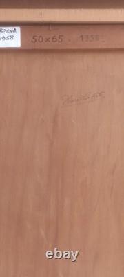 Tableau ancien portrait de femme Laffite Henri 1958 Bresil