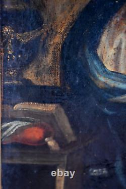 Tableau ancien scène religieuse Sainte Famille époque XVIIème