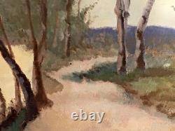 Tableau ancien signé Auguste BOUCHET Fils (1876-1937) HST Avignon LA BARTHELASSE