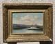 Tableau ancien sign&eacute; Bord de Rivi&egrave;re Peinture huile sur panneau de bois