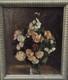 Tableau ancien sign&eacute; Bouquet de Fleurs Peinture huile sur toile. A Restaurer