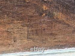 Tableau ancien signé Bouquet de Fleurs Peinture huile sur toile. A Restaurer