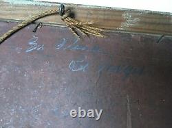 Tableau ancien signé Clovis Didier, Daté 1918, Vosges, Huile sur carton, XXe