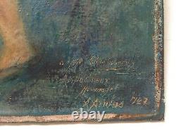 Tableau ancien signé, Huile sur panneau signée et datée 1927, Angelot, Début XXe