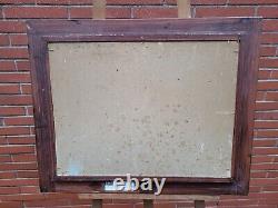 Tableau ancien signé L'Etang Couché de Soleil Peinture huile sur panneau