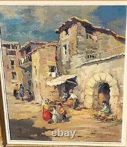 Tableau ancien signé. La Vieille Maison Peinture huile sur panneau D'isorel