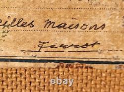 Tableau ancien signé. La Vieille Maison Peinture huile sur panneau D'isorel