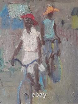 Tableau ancien signé Lolle Anderson albecq danemark scandinave 1921 / 1992