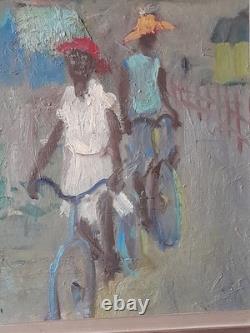 Tableau ancien signé Lolle Anderson albecq danemark scandinave 1921 / 1992