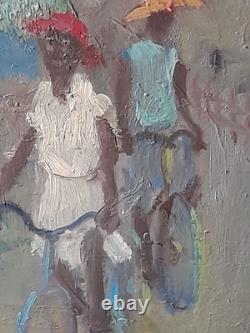 Tableau ancien signé Lolle Anderson albecq danemark scandinave 1921 / 1992