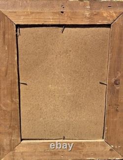 Tableau ancien signé. Nu Feminin. Peinture huile sur carton