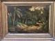 Tableau ancien sign&eacute;. Paysage Sous Bois. Peinture huile sur panneau de bois