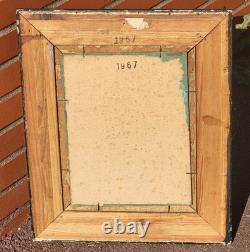 Tableau ancien signé Portrait Homme Peinture huile sur panneau de bois