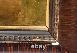 Tableau ancien signé Portrait Homme Peinture huile sur panneau de bois