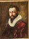 Tableau ancien signé Portrait Homme Peinture huile sur toile Style XVlll° XlXème