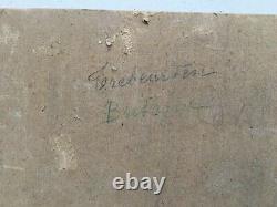 Tableau ancien signé, Trébeurden, Bretagne, Huile Sur Carton, Peinture, XXe