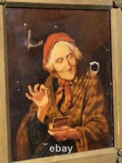 Tableau ancien signée FASOLI. Portrait de Femme. Pointure huile sur toile