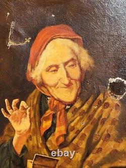 Tableau ancien signée FASOLI. Portrait de Femme. Pointure huile sur toile