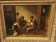 Tableau ancien signée. Scène de Genre. Peinture huile sur panneau de bois. XIX°