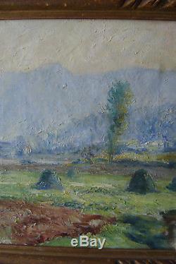 Tableau, ancien, sud ouest, impressionniste, paysage, signé, Lagarrigue, 1927