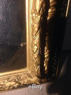 Tableau ancien vierge à l'enfant peinture sur cuivre 17ème