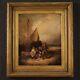 Tableau marine signée datée 1868 ancienne peinture huile sur toile 19ème siècle