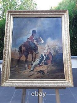 Tableau militaire ancien XIX ÈME