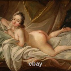 Tableau nu féminin peinture ancienne huile sur toile cadre 800 19ème siècle
