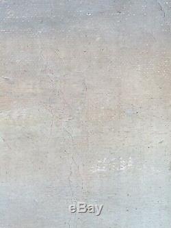 Tableau peinture Cadre 20è XXè S. Duchamp Pont Brooklyn Architecture Rare Ancien