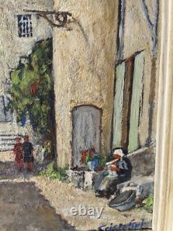 Tableau peinture ancien signé Cristofini