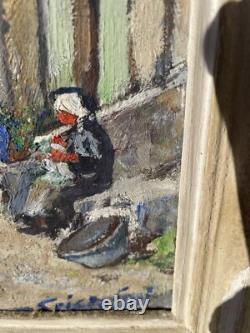 Tableau peinture ancien signé Cristofini