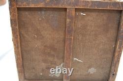 Tableau peinture ancienne 19 siècle XIX gout Barbizon signé Fries, à restaurer