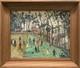 Tableau peinture ancienne Scène de genre, XXe peinture Naïve, Art Brut
