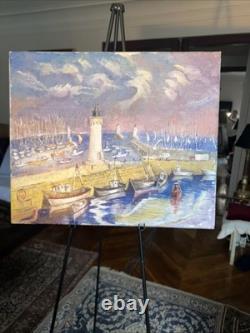 Tableau peinture ancienne marine