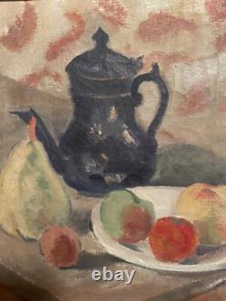 Tableau peinture ancienne nature morte début XXe Still life Dlg Matisse, Cézanne