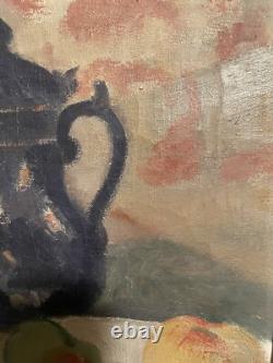 Tableau peinture ancienne nature morte début XXe Still life Dlg Matisse, Cézanne