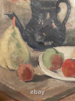 Tableau peinture ancienne nature morte début XXe Still life Dlg Matisse, Cézanne