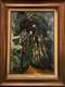 Tableau peinture ancienne paysage expressionniste XXe
